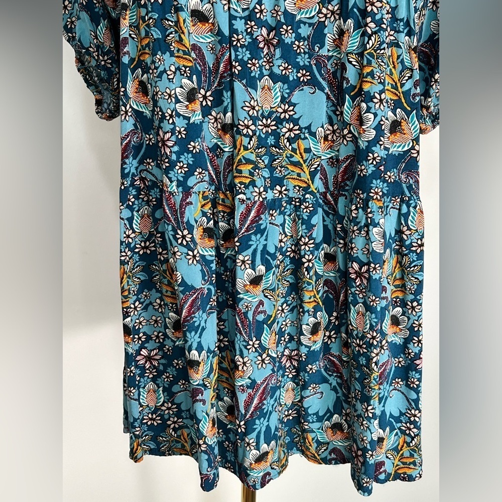 Maurice’s Floral Bohemian Babydoll Mini Dress Medium - Picture 3 of 12